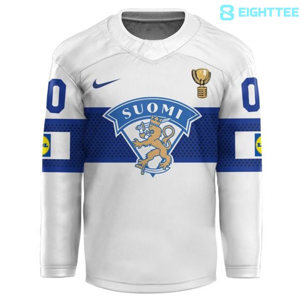 Alternative view of Finland 2026 IIHF World Champions Custom Hockey Jersey