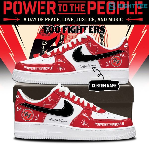 Foo Fighters 'Power to the people' Signature AF1 Shoes
