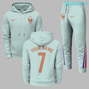France 2026 FIFA World Cup Away Personalized Hoodie Jogger Set by Eighttee.com France 2026 FIFA World Cup Away Personalized Hoodie Jogger Set