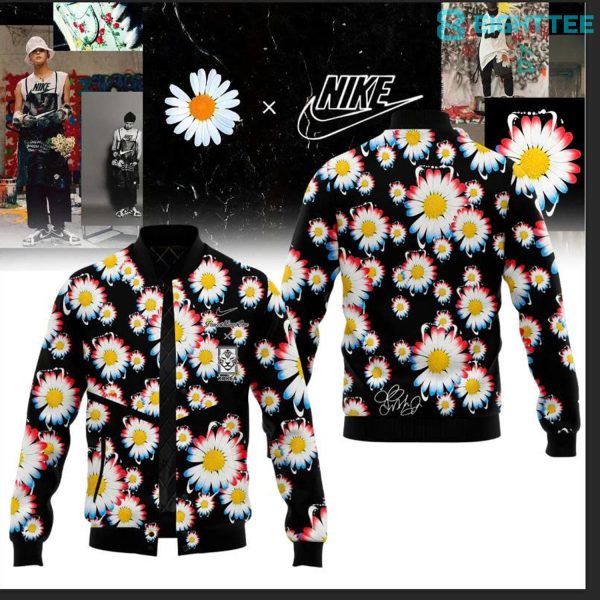 G-Dragon PEACEMINUSONE x Korea Football Team Flower Baseball Jacket
