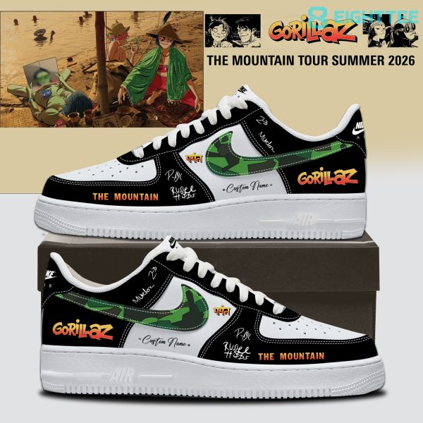 Gorillaz The Mountain Tour 2026 Custom AF1 Shoes