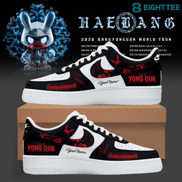 Haebang Yong Guk Red Shadow World Tour 2026 Custom Air Force 1 Shoes