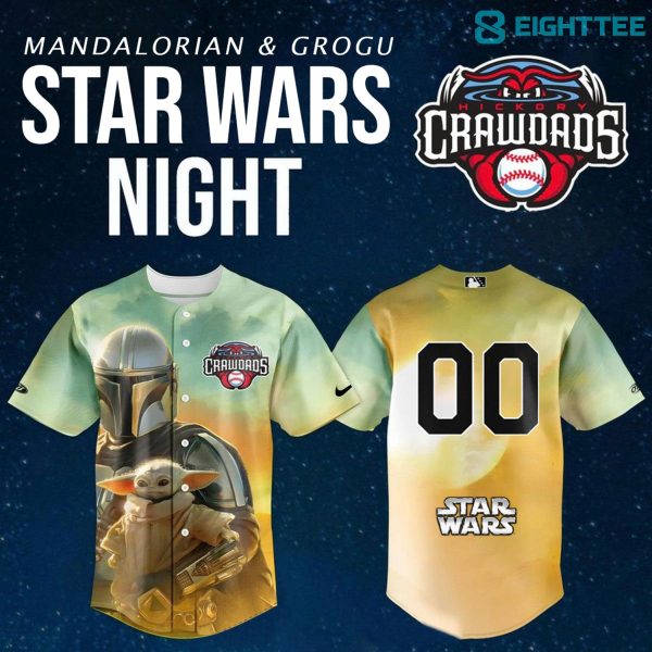 Alternative view of Hickory Crawdads Star Wars Night Game Limited Jersey NN