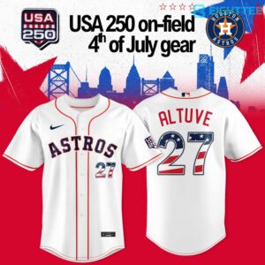 Houston Astros Altuve x USA 250 On-Field 4th of July Baseball Jersey