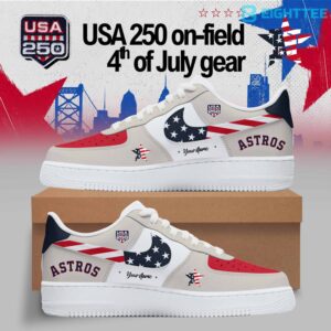 Houston Astros Altuve x USA 250 On-Field 4th of July Custom Air Force 1