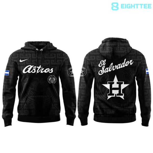 Alternative view of Houston Astros El Salvadoran Heritage Night 2026 Hoodie Black
