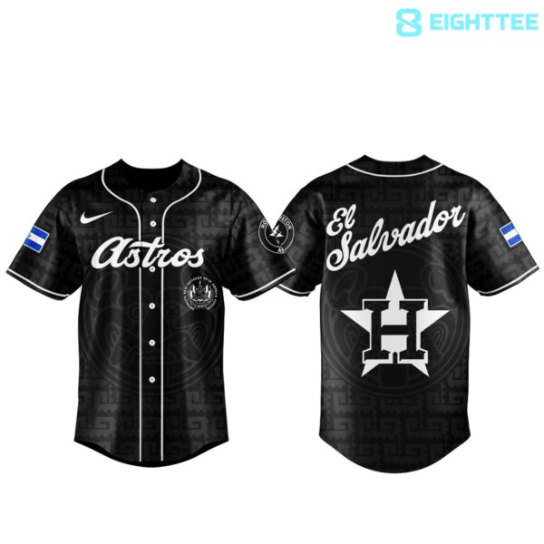 Alternative view of Houston Astros El Salvadoran Heritage Night 2026 Jersey Black