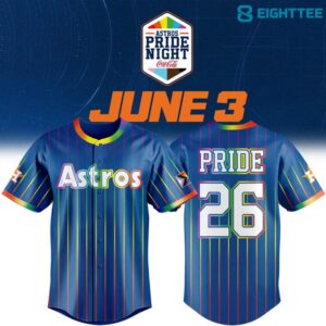 Houston Astros Pride Night 2026 Limited Edition Baseball Jersey by Eighttee.com Houston Astros Pride Night 2026 Limited Edition Baseball Jersey