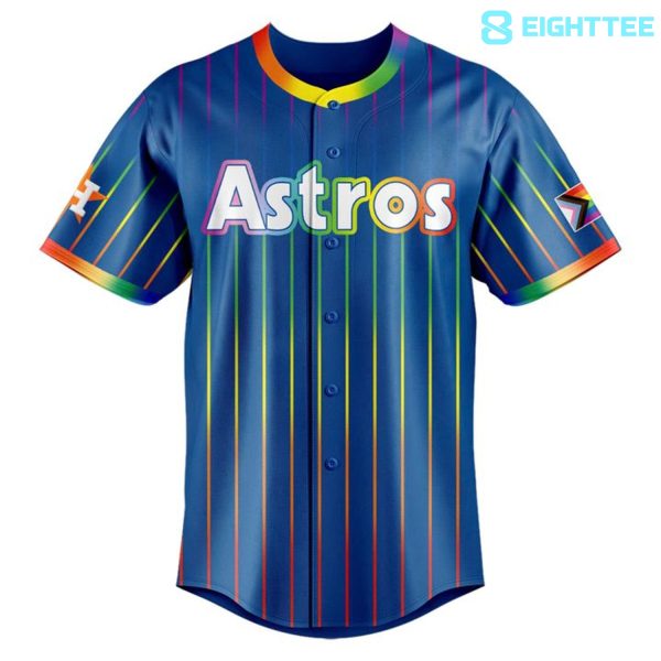 Alternative view of Houston Astros Pride Night 2026 Limited Edition Baseball Jersey