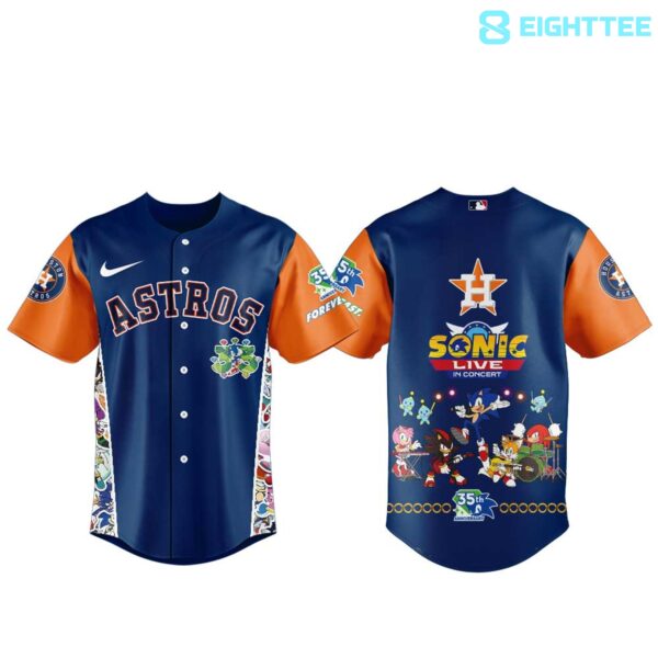 Alternative view of Houston Astros x Sonic Live in Concert 2026 Baseball Jersey