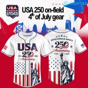 Independence Day 2026 The USA 250 Anniversary Baseball Jersey by Eighttee.com Independence Day 2026 – The USA 250 Anniversary Baseball Jersey