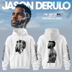Jason Derulo The Last Dance World Tour 2026 AUS & NZ White Hoodie