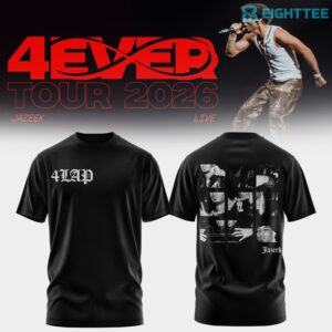 Jazeek 4EVER Tour 2026 Special Black TShirt by Eighttee.com Jazeek 4EVER Tour 2026 Special Black T-Shirt