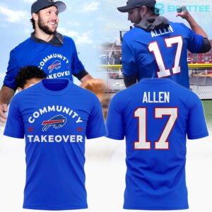 Josh Allen #17 Buffalo Bills Community Takeover Fan Tee 2026