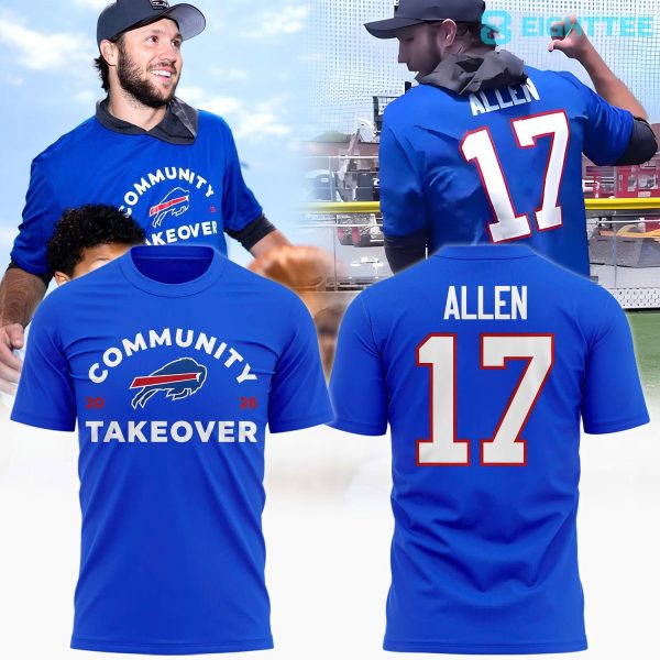 Josh Allen #17 Buffalo Bills Community Takeover Fan Tee 2026