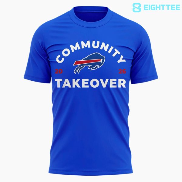 Alternative view of Josh Allen #17 Buffalo Bills Community Takeover Fan Tee 2026