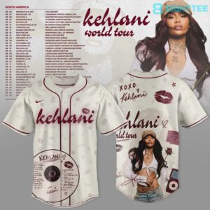 Kehlani Concert Tour White Jersey Edition V2 by Eighttee.com Kehlani Concert Tour White Jersey Edition V2