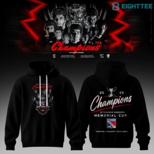 Kitchener Rangers 2026 Memorial Cup Champions Special Hoodie by Eighttee.com Kitchener Rangers 2026 Memorial Cup Champions Special Hoodie