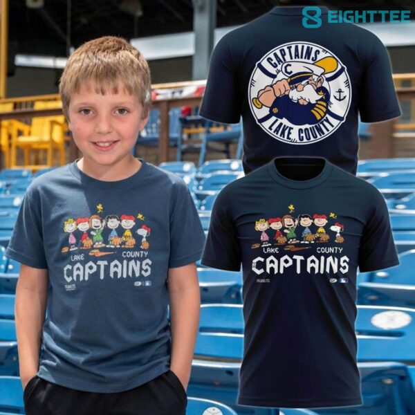 Lake County Captains 2026 Peanuts Limited Edition Navy Shirt
