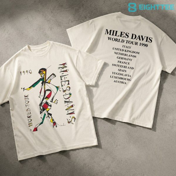 Alternative view of LeBron James Miles Davis World Tour 1990 Shirt In Italy