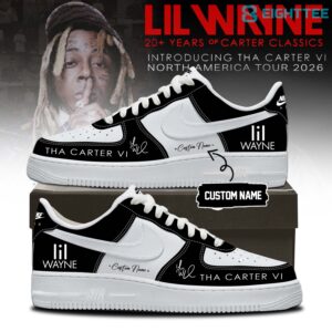Lil Wayne Tha Carter VI Tour 2026 Custom AF1 Shoes by Eighttee.com Lil Wayne Tha Carter VI Tour 2026 Custom AF1 Shoes