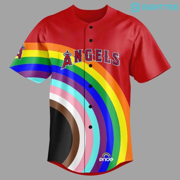 Alternative view of Los Angeles Angels Pride Night Limited Edition Baseball Jersey