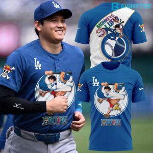 Los Angeles Dodgers One Piece Baseball Fan TShirt by Eighttee.com Los Angeles Dodgers One Piece Baseball Fan T-Shirt