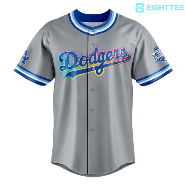 Alternative view of Los Angeles Dodgers Pride Night 2026 Limited Edition Baseball Jersey