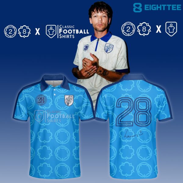 Louis Tomlinson x 28 Clothing Classic Blue Football Polo Jersey