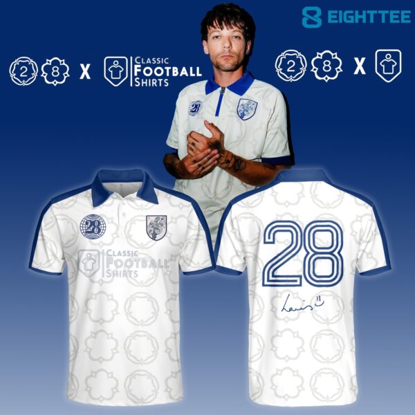 Louis Tomlinson x 28 Clothing Classic White Football Polo Jersey