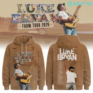 Luke Bryan 2026 Concert Series Pullover Hoodie by Eighttee.com Luke Bryan 2026 Concert Series Pullover Hoodie