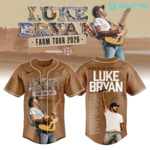 Luke Bryan 2026 Live Tour Baseball Jersey Version 4 by Eighttee.com Luke Bryan 2026 Live Tour Baseball Jersey Version 4
