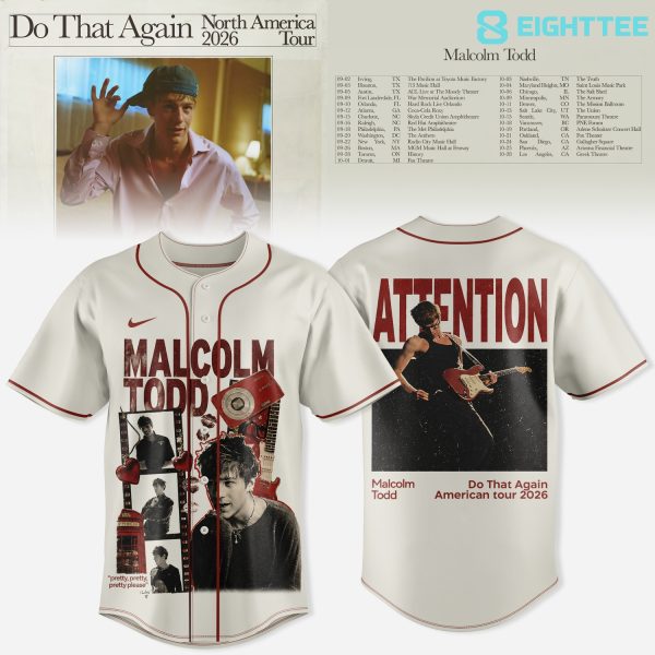 Malcolm Todd 2026 North America Tour Do That Again Baseball Jersey V2