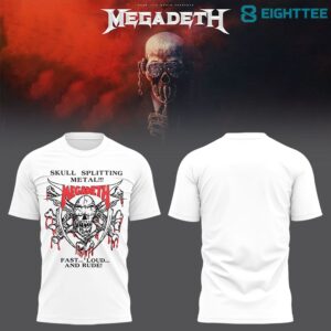 Megadeth European Dates for Their 2026 Farewell Tour TShirt by Eighttee.com Megadeth European Dates for Their 2026 Farewell Tour T-Shirt