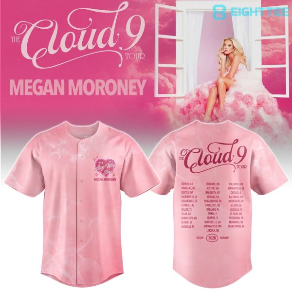 Megan Moroney The CLOUD 9 Tour Pink Baseball Jersey