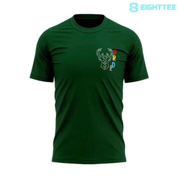 Alternative view of Milwaukee Bucks x Pride Night 2026 Limited Edition Green Shirt