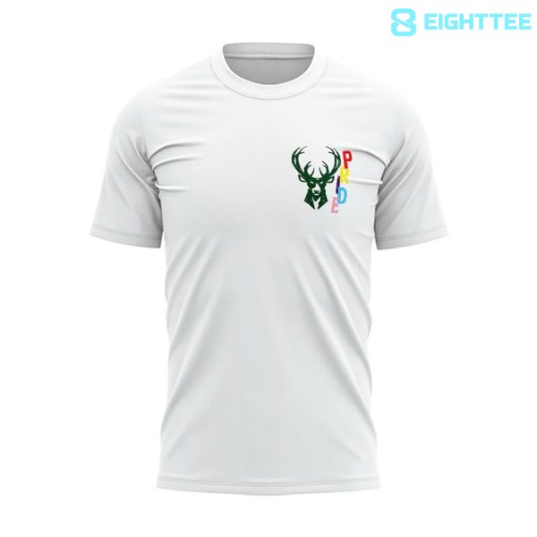 Alternative view of Milwaukee Bucks x Pride Night 2026 Limited Edition White Shirt