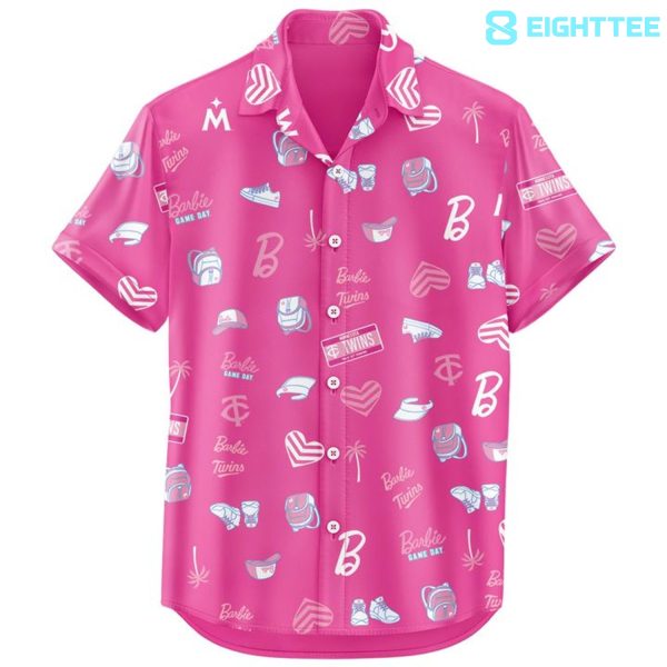 Alternative view of Minnesota Twins 2026 Barbie Game Day Hawaiian Shirt