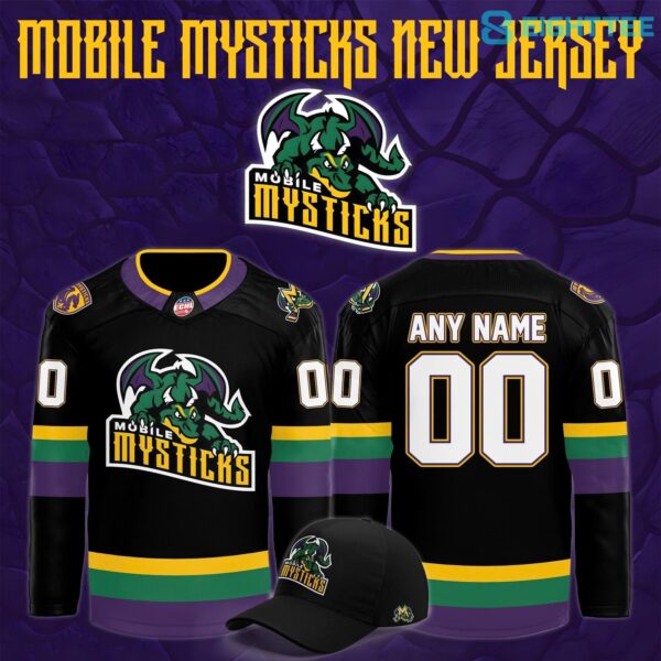 Mobile Mysticks 2026 New Black Custom Hockey Jersey