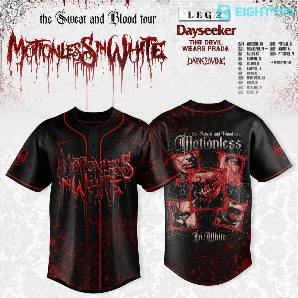 Motionless In White Leg 2 of The Sweat And Blood Tour 2026 Special Jersey