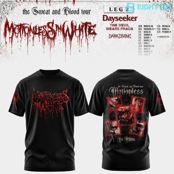 Motionless In White Leg 2 of The Sweat And Blood Tour 2026 Special Tee
