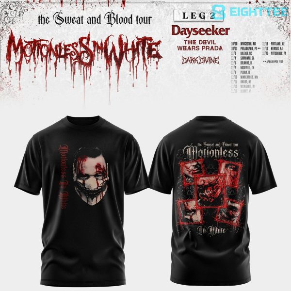 Motionless In White The Sweat And Blood Tour 2026 Tee