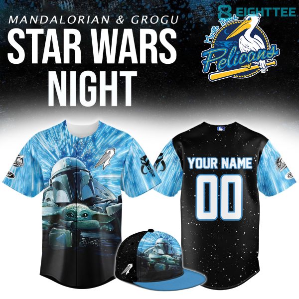 Myrtle Beach Pelicans Mandalorian Star Wars Limited Baseball Jersey NN