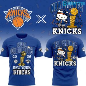New York Knicks 2026 NBA Finals Champions Exclusive Edition x Hello Kitty Shirt
