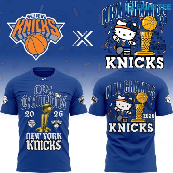 New York Knicks 2026 NBA Finals Champions Exclusive Edition x Hello Kitty Shirt