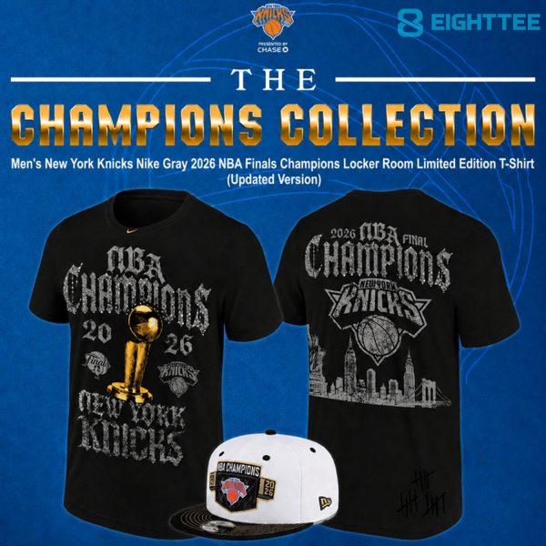 New York Knicks Black 2026 NBA Finals Champions Limited Edition Locker Room Shirt