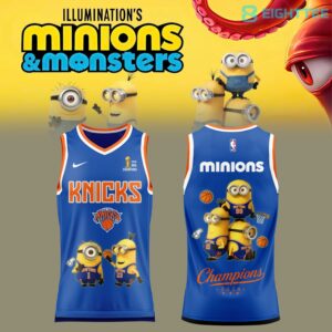 New York Knicks X Minions 2026 Champions Blue Jersey by Eighttee.com New York Knicks X Minions 2026 Champions Blue Jersey