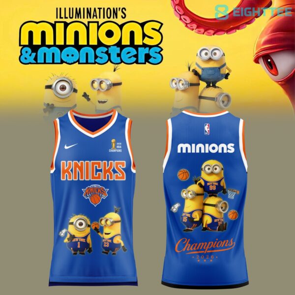 New York Knicks X Minions 2026 Champions Blue Jersey