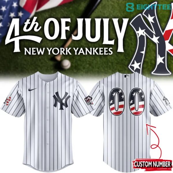 New York Yankees USA 250 Fourth of July Home Stadium Baseball Jersey