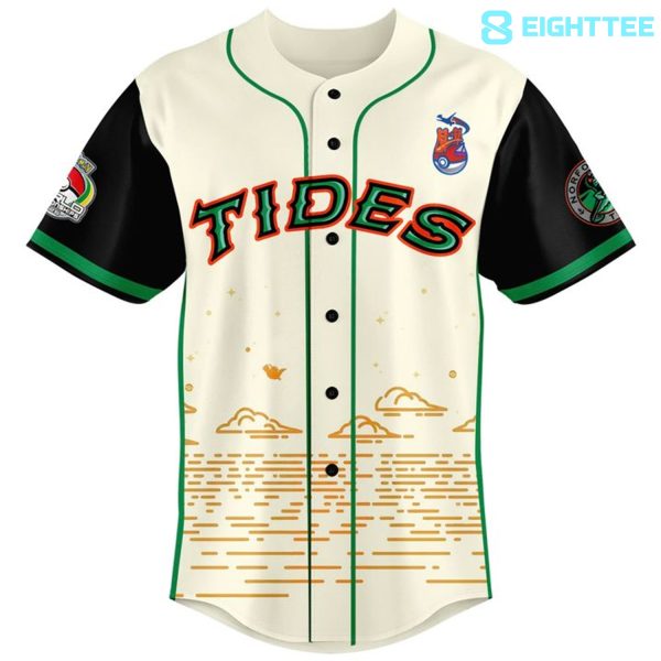 Alternative view of Norfolk Tides 2026 Pokémon Worlds Night Baseball Jersey